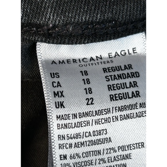 American Eagle W Size 10 Jeans Highest Rise Flare Button Fly Stretch fring - Picture 7 of 9